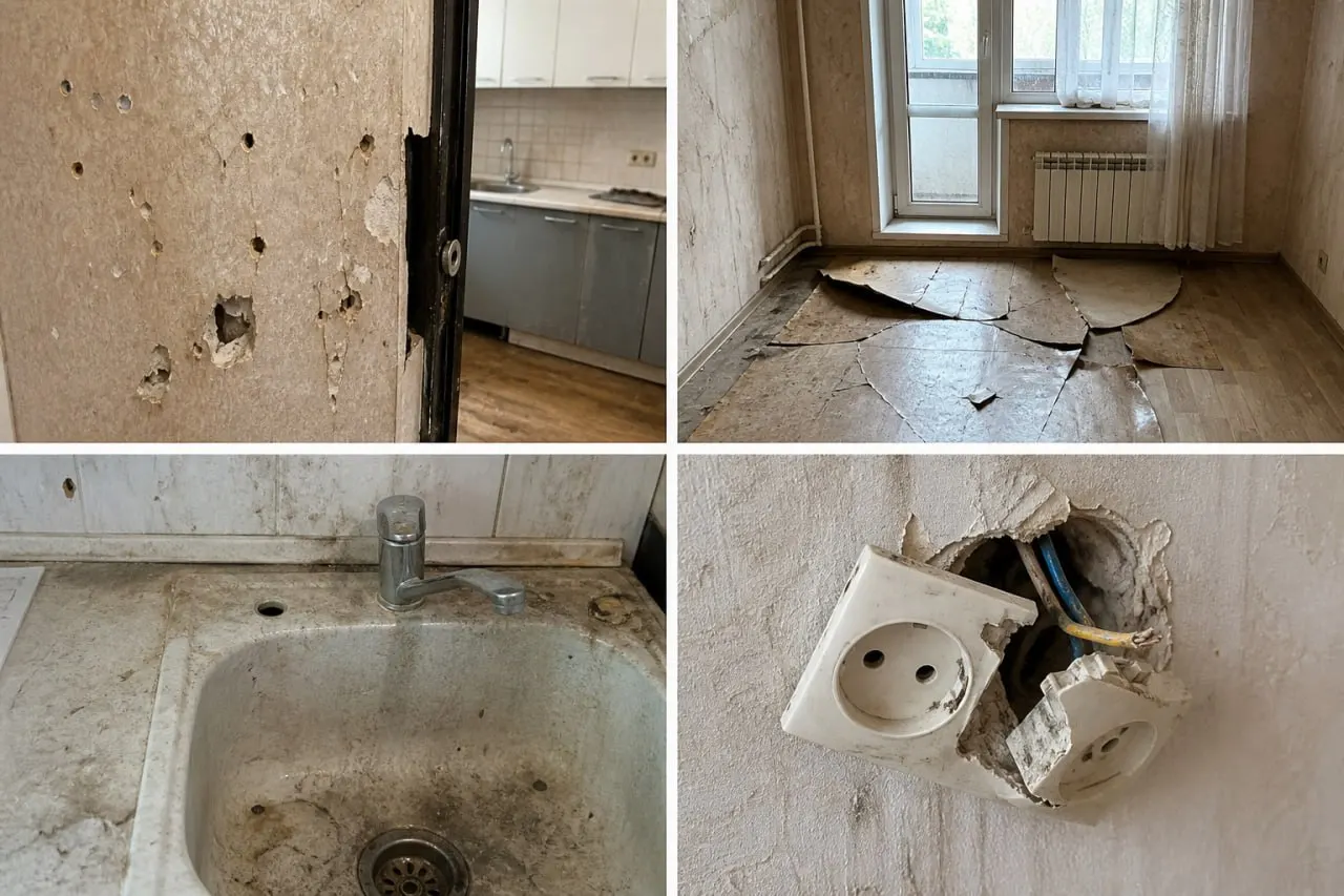 Арендаторы внезапно съехали ночью, оставив квартиру с серьёзными повреждениями. Суд взыскал с них 944 219 рублей и компенсацию госпошлины.