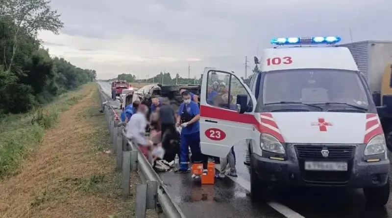 Утром 30 июня на федеральной трассе недалеко от Бийска перевернулся микроавтобус с восемью пассажирами. Пять человек, в том числе двое детей, получили травмы и были госпитализированы.