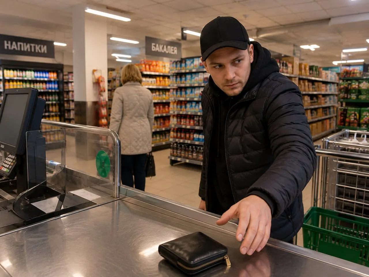 Покупательница оставила кошелёк на кассе, другой посетитель забрал его. Мужчина признал вину, часть денег уже возвращена, против него возбуждено уголовное дело.