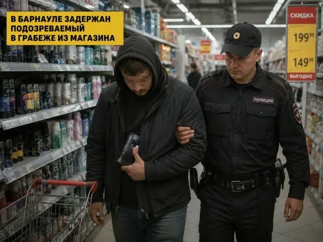 Мужчина спрятал товар под одежду в магазине Центрального района Барнаула и ушёл, не заплатив; следствие продолжается.