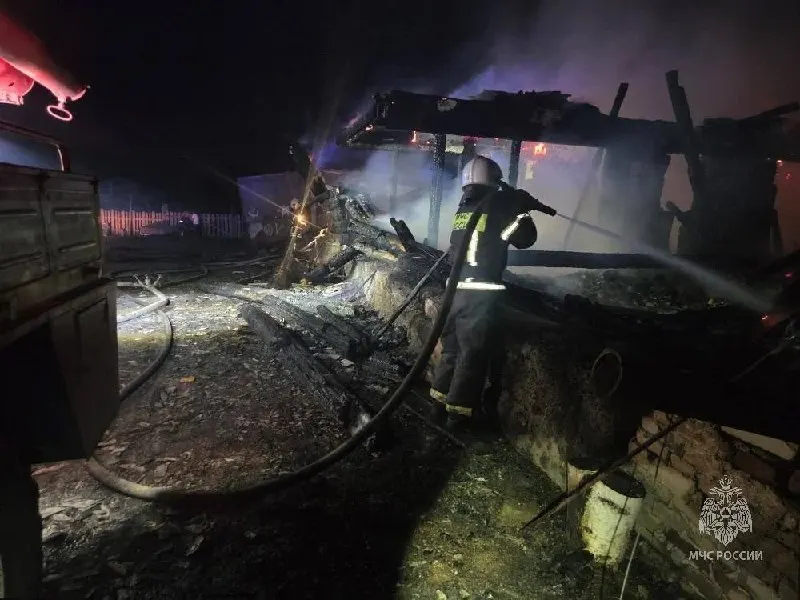 Пожар в селе Новороманово Калманского района уничтожил склад с зерном, трактор и легковой автомобиль. Пострадавших нет.