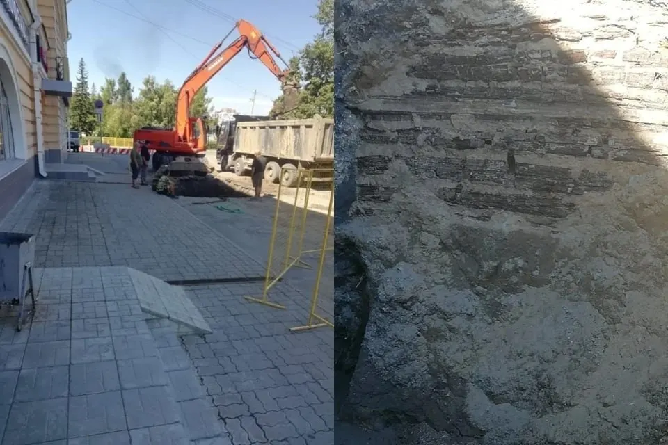 На Демидовской площади Барнаула обнаружили старинные деревянные срубы. Археологи предполагают, что находка может быть остатками дома колыванского наместника Бориса Меллера, построенного в 1782 году, разрушенного после наводнения 1793 года.