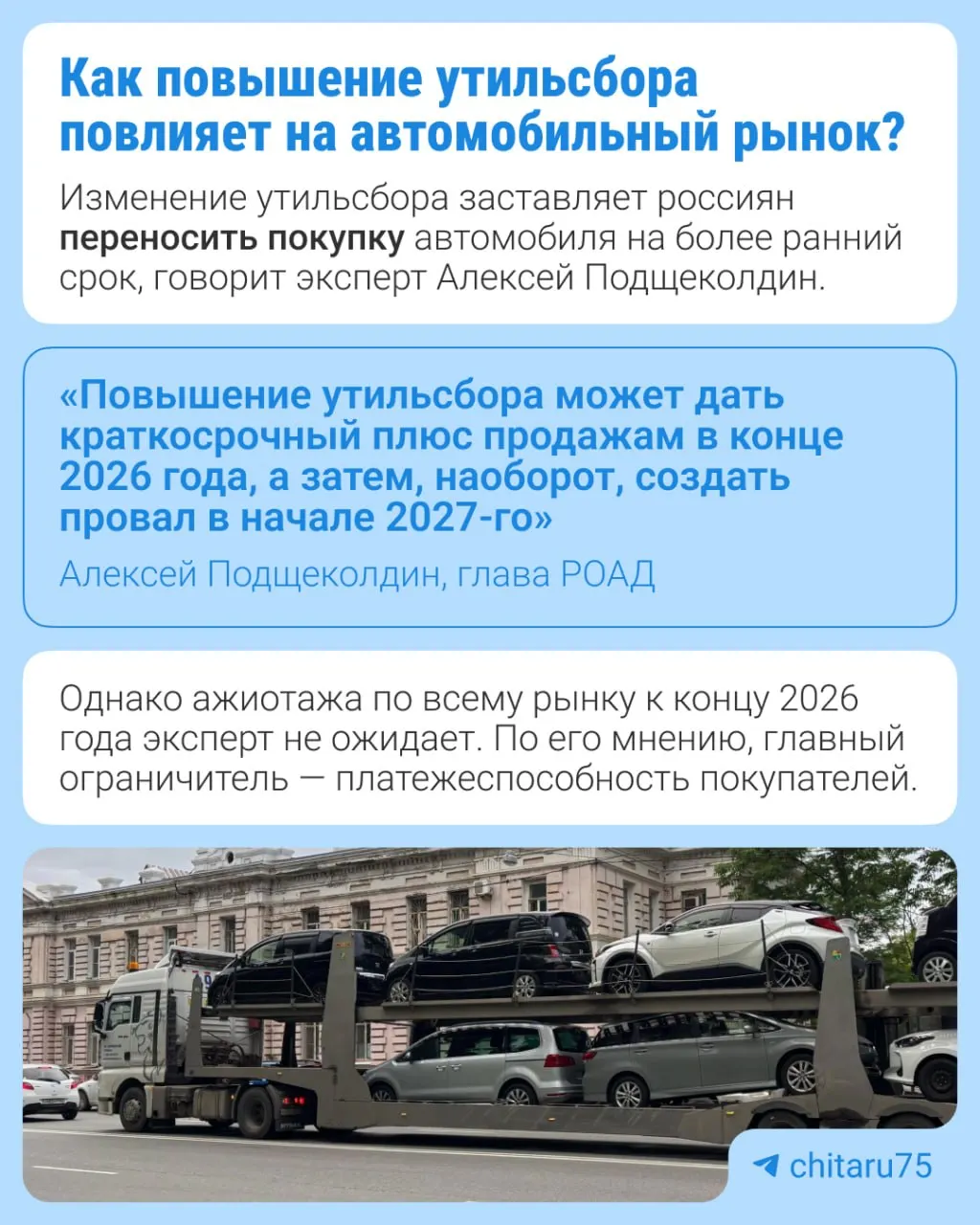 Правительство планирует увеличить утилизационный сбор для техники на 10–20% в 2027 году в рамках долгосрочной индексации; меры направлены на локализацию производства и восстановление выпуска на заводах после ухода зарубежных партнеров.