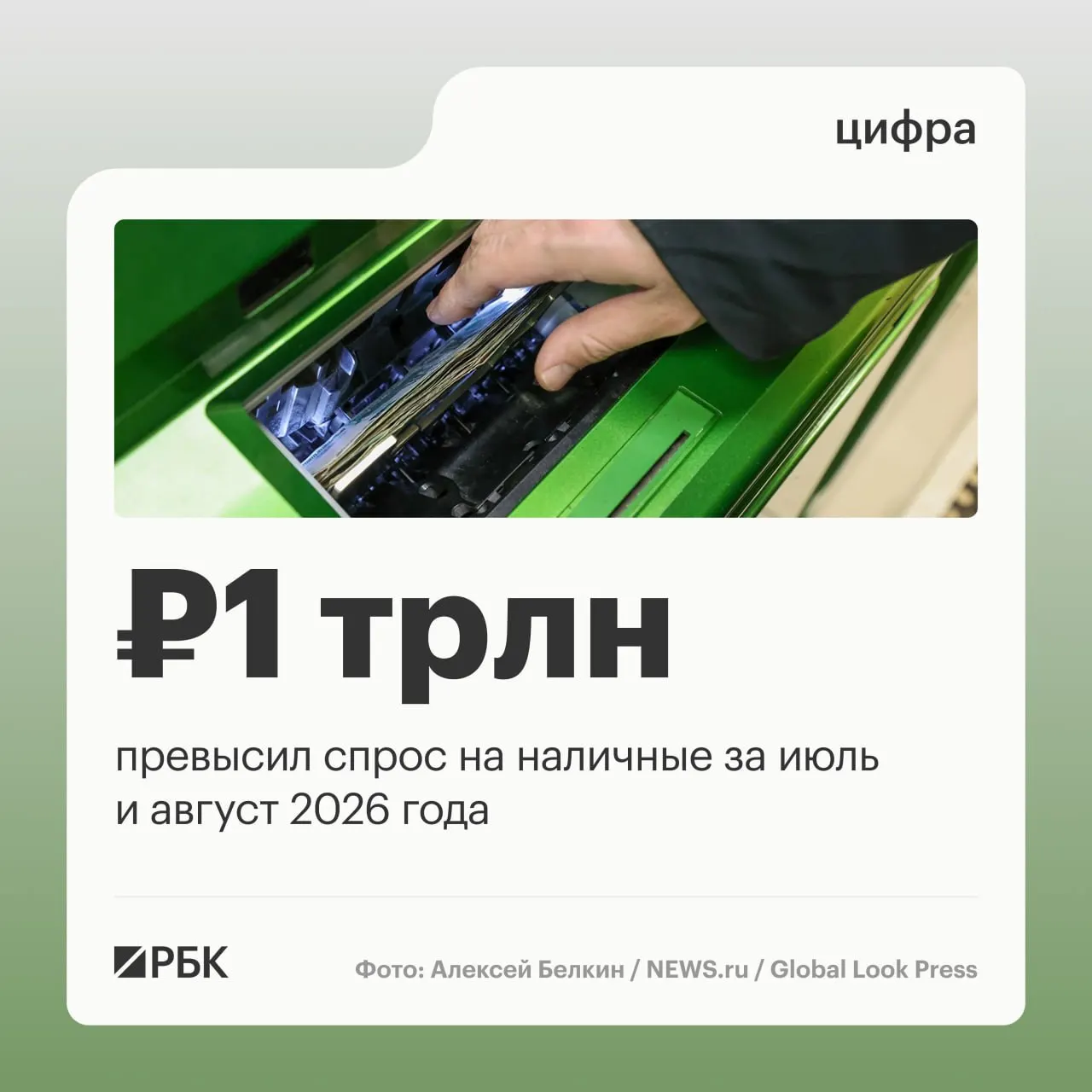 В августе наличные в обращении выросли на 443 млрд рублей; совокупный рост за год составил около 2,5 трлн рублей.