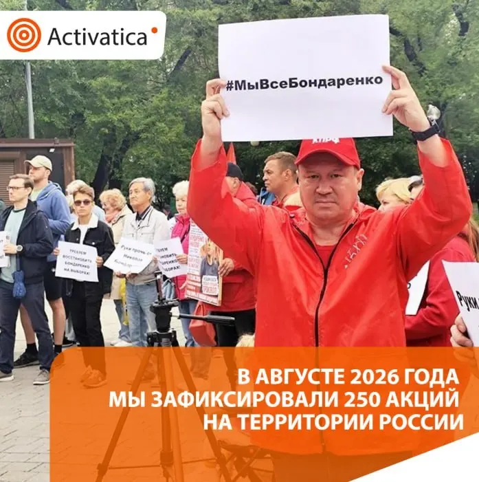 В августе 2026 года по всей стране зафиксировано резкое увеличение числа протестных акций, связанных с выборами и против войны; фиксируются задержания и ограничительные меры.