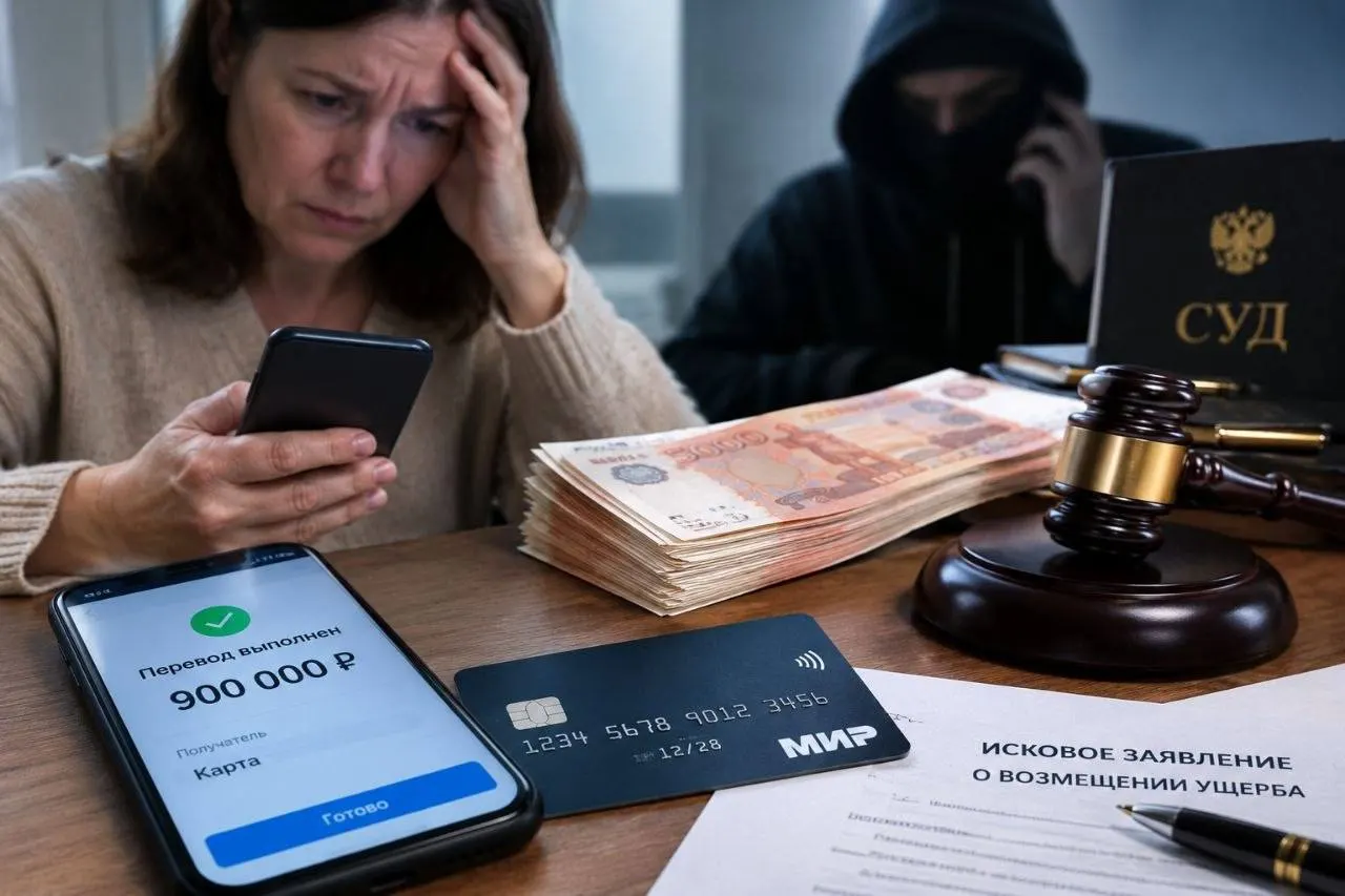 Суд обязал мужчину вернуть около 971 тысяч рублей пострадавшей женщине после мошенничества, когда злоумышленники выдавались за сотрудников ФСБ и Центробанка.